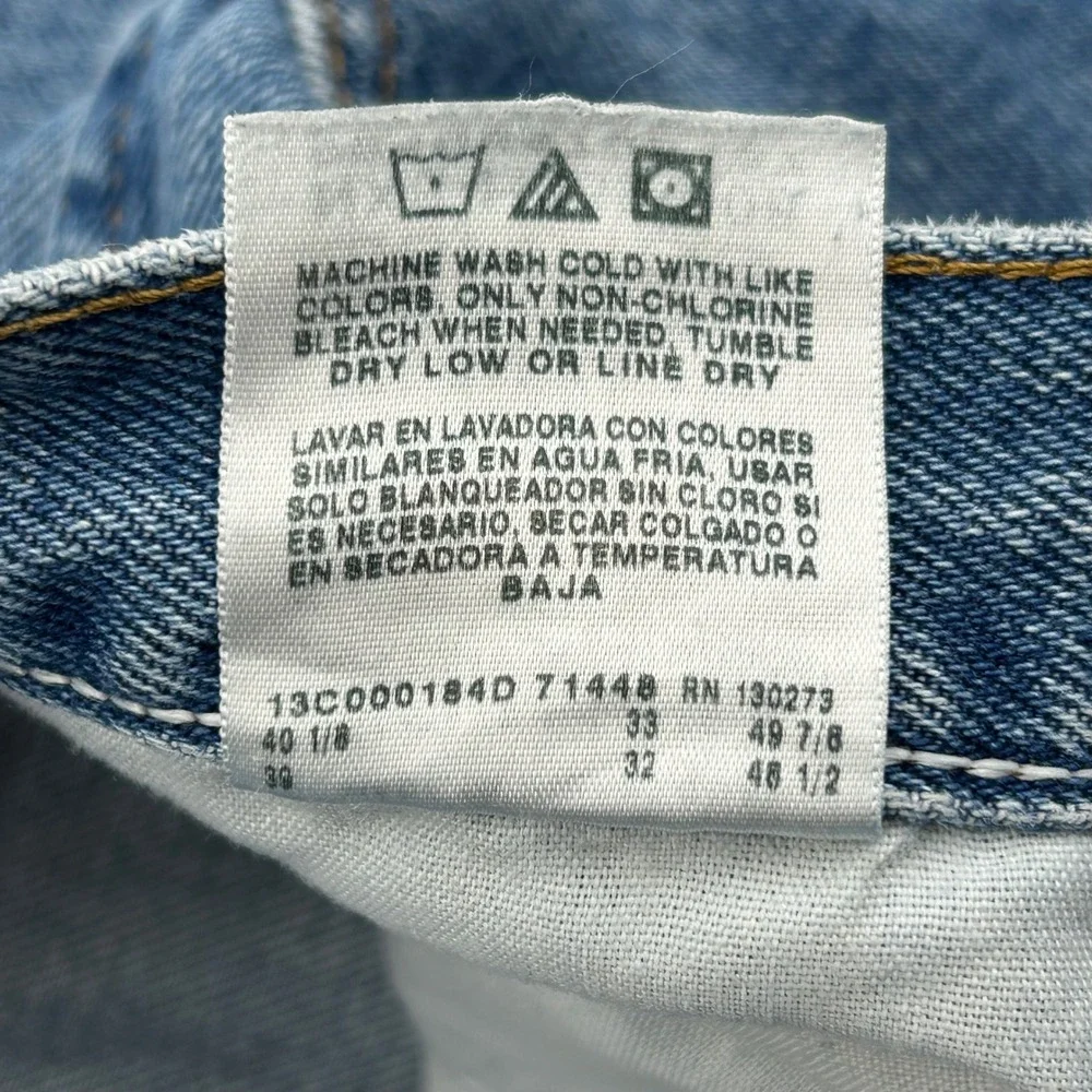 Wrangler Regular Fit Blue Jeans Mens 38x32 Cotton Denim Workwear